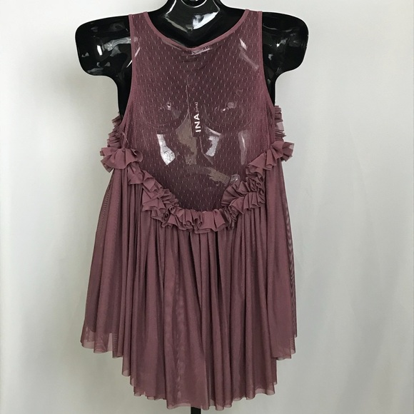 Ana Sleeveless Mesh Top - Mauve - Picture 2 of 3